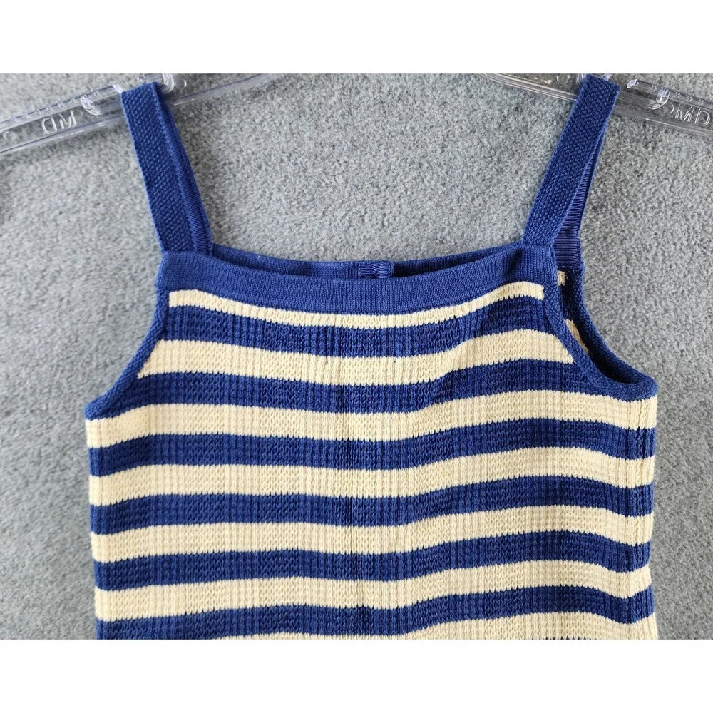 Polo Ralph Lauren Sleeveless Striped Sweater Top&Shorts Set Girls 6X Blue/Cream